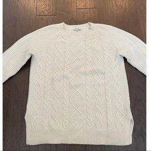 Madewell Cable Knit Ivory/Cream Sweater